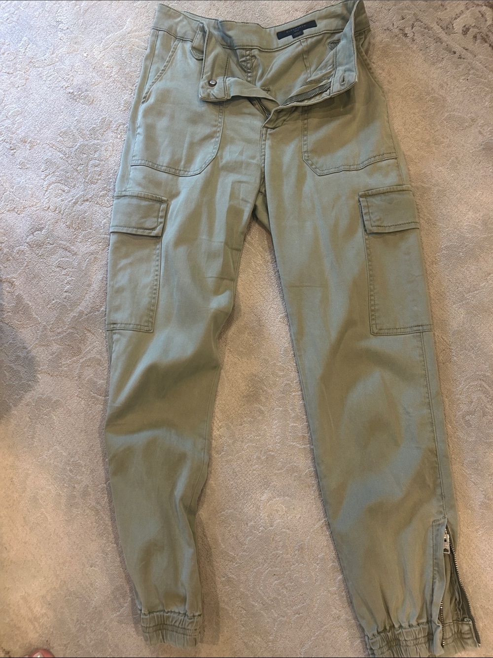 AllSaints Olive Cargo Tapered Joggers